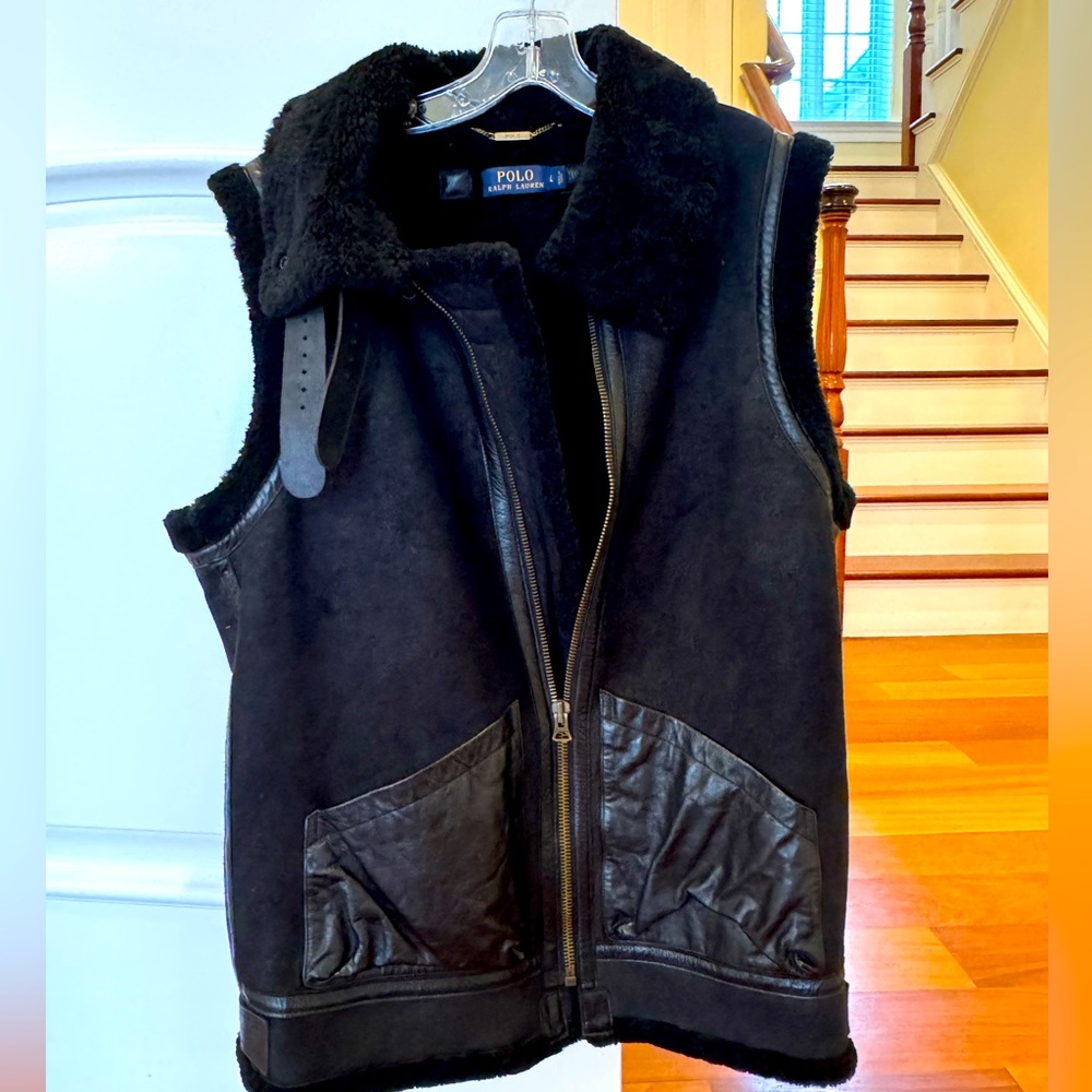 Polo shearling vest.